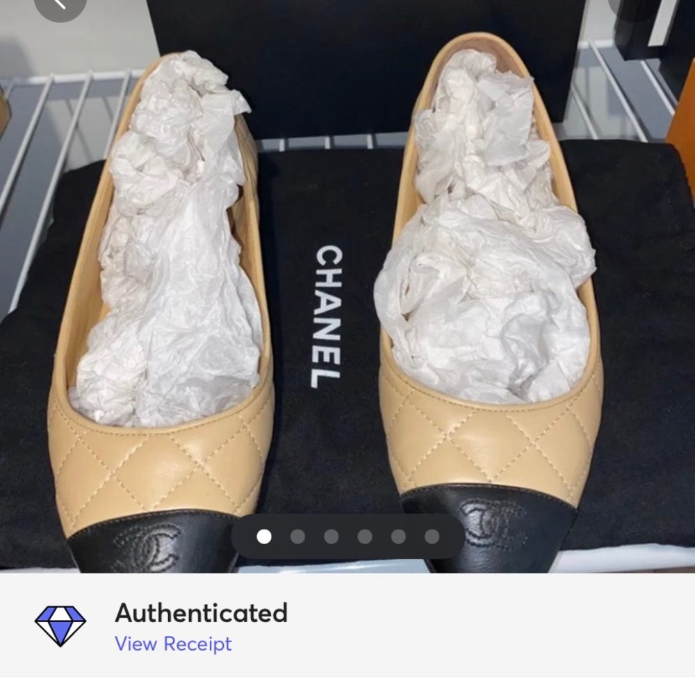 Authentic Chanel kitten flats